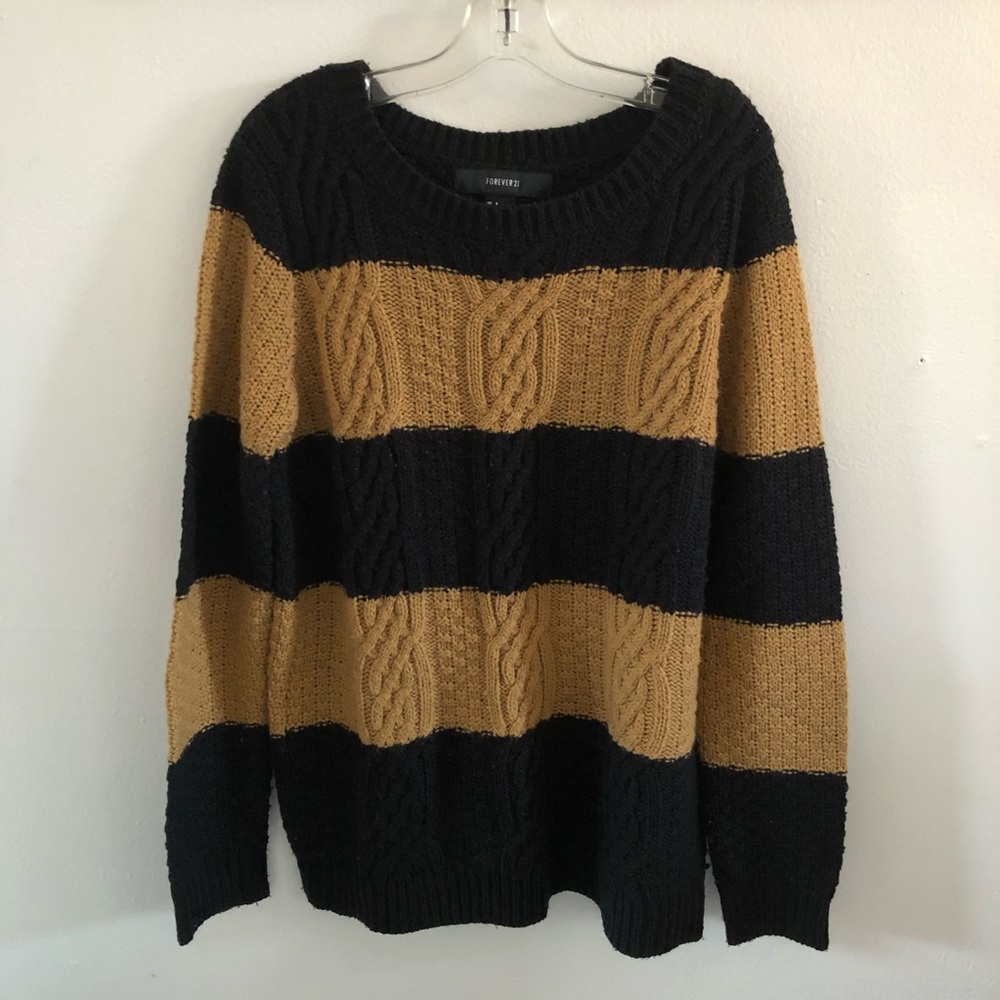 Forever 21 Striped Crew Neck Sweater